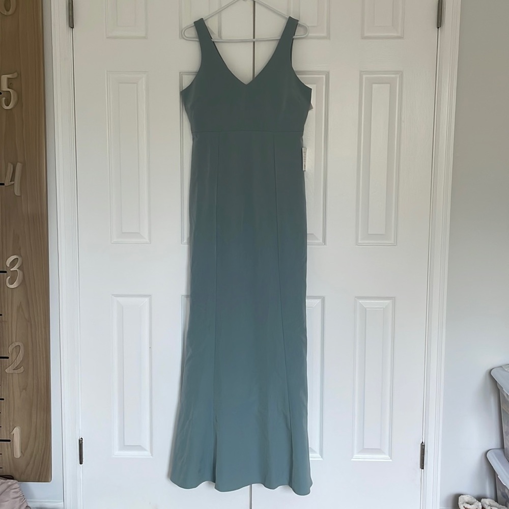NWT - Show Me Mumu - Morgan Gown ~ Silver Sage Stretch Crepe